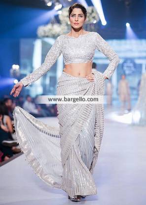 Designer Faraz Manan Saree Collection Newcastle London UK Bridal Saree