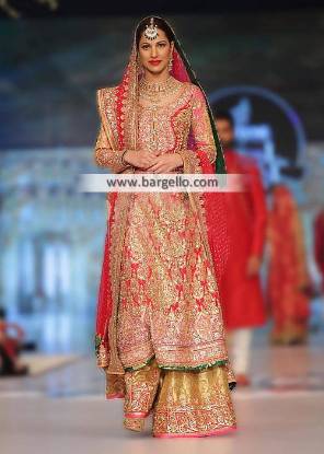 Pakistani Wedding Sharara Collection Minnesota MN USA Nomi Ansari Ishq Wedding Dresses Collection