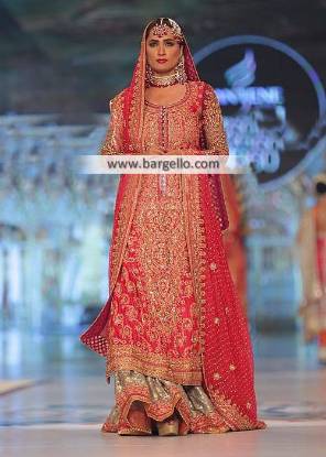 Pakistani Bridal Sharara Collection Bloomfield Hills Nomi Ansari Bridal Sharara for Wedding Function