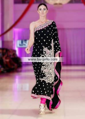 Umar Sayeed Designer Black Poncho Dresses Collection Berkeley Califrornia Occasional Parties IBFJW