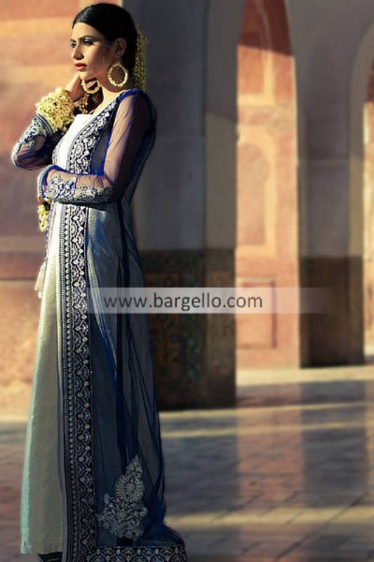 Chiffon Embroidered Outfits For Indian Pakistani Women 2013-14 by Threads and Motifs