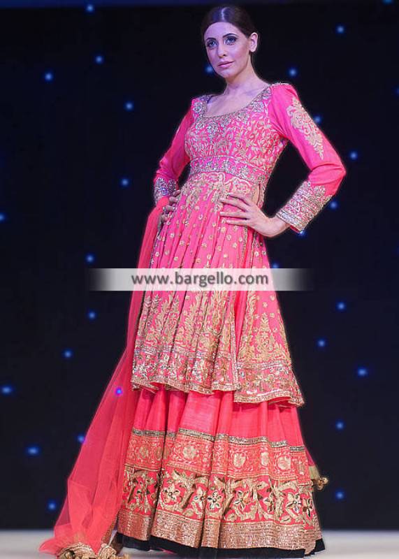 Manish Malhotra Bridal Sharara Dresses Fashion Show UK 2013 2014