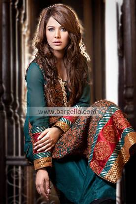Latest Designer Outfits From Pakistan with Lavishing Embroidery by Threads and Motifs 2013 2014