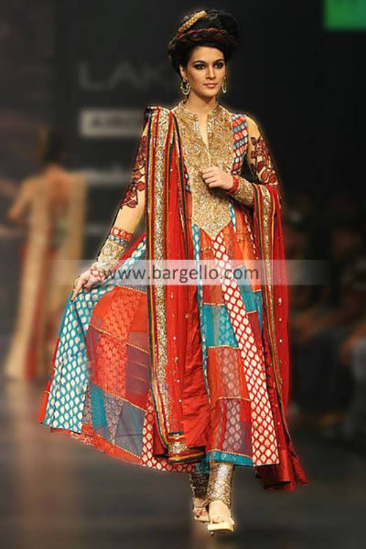 Colorful Anarkali Dress Showcased by Indian Designers at Lakme Fashion Week 2013 2014