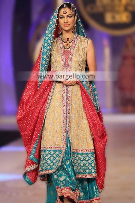 Bridal Shararas For Wedding Reception by Designer Sana Abbas at Pantene Bridal Couture Week 2013