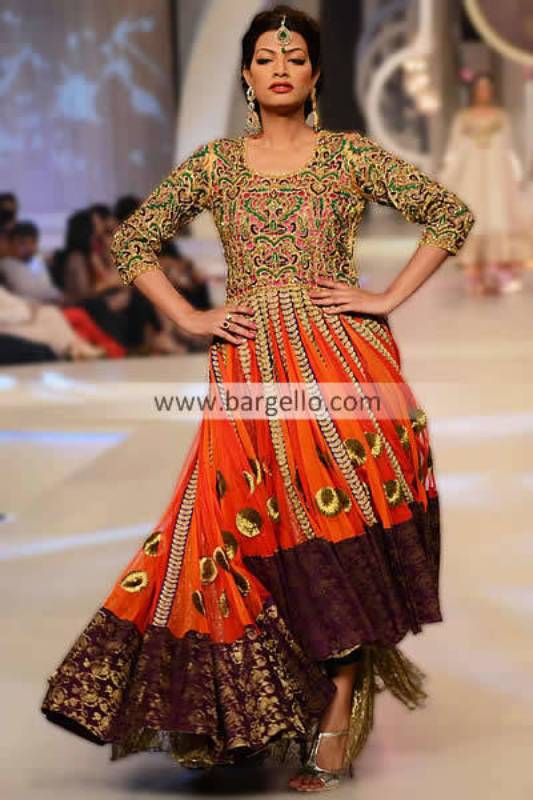 Asian Anarkali Dresses Collection 2013 by Designer Saim Ali at Pantene Bridal Couture Week