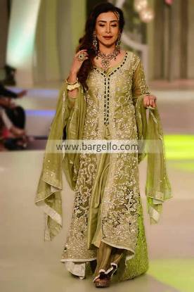 Pakistani Designer Mona Imran Embroidered Party Suits For Wedding at Bridal Couture Week 2013