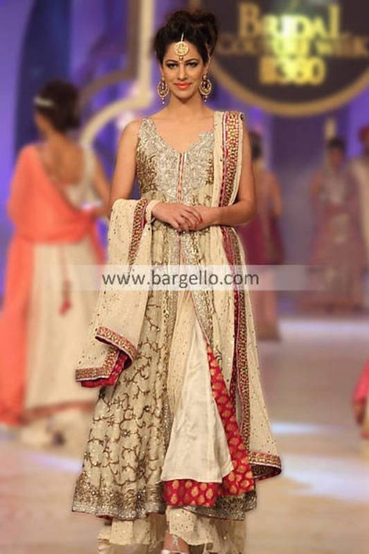Designer Mifrah Gul Latest Evening Party Outfits at Pantene Bridal Couture Week 2013 San Diego CA