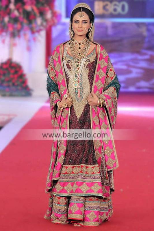 Designer Sharara Dresses For Weddings by Pakistani Designer Mehdi at Bridal Couture Week Dallas TX