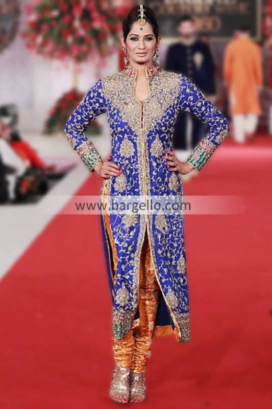 Evening Party Outfits From Pakistan by Designer Mehdi at Pantene Bridal Couture Week Chicago IL USA