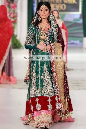Pakistani Bridal Outfits by Kosain Kazmi at Bridal Couture Week 2013 Memphis Tennessee USA