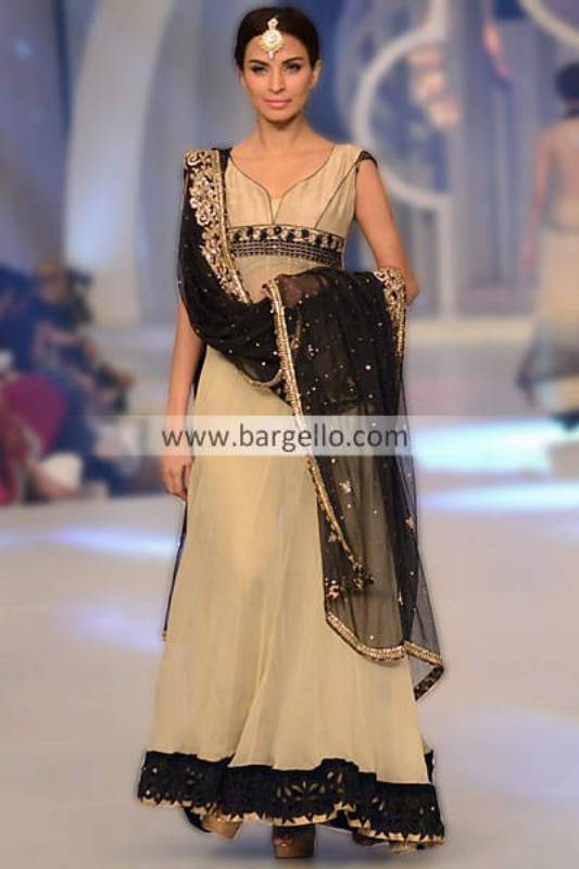 Anarkali Dress For Evening Parties 2013 by Asifa & Nabeel at Bridal Couture Week Indianapolis IN