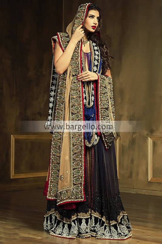 Long Bridal Suits by Ammar Shahid 2013 Gaithersburg MD, Amazing Bridal Shararas 2013 Maryland USA
