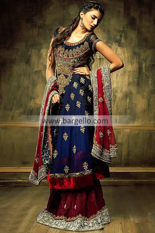 Long Bridal Suits by Ammar Shahid 2013 Cowley Roar Oxford UK, Amazing Bridal Shararas 2013 Oxford UK