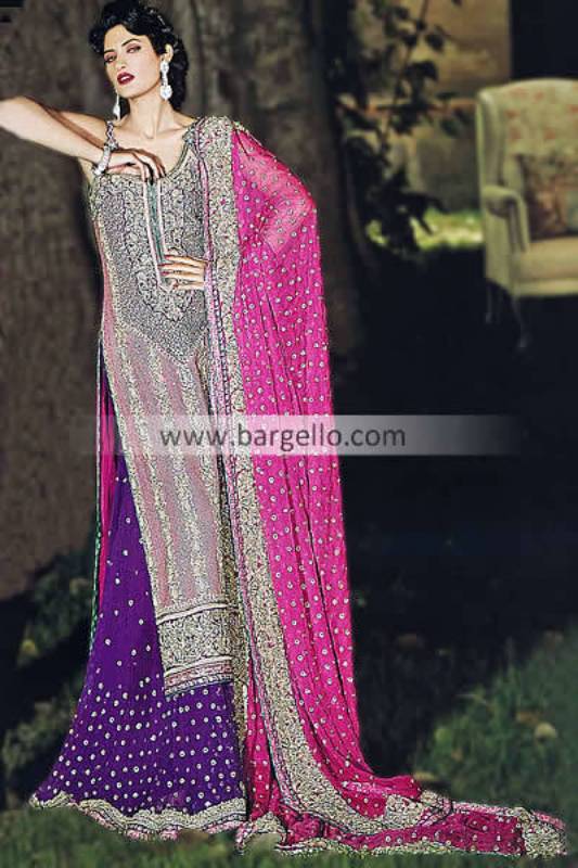 Umer Sayeed Latest Bridal Collection 2013 Santa Clara California, Umer Sayeed Pink Purple Bridals