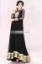 Stylish Black Party Evening Long Suit by Mehdi Bolton UK, Long Formal Chiffon Suit by Mehdi