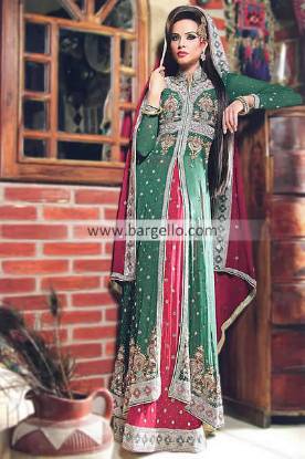 RDC London Green Bridal Sharara Suits 2013 Cauldwell Bedford UK, RDC London Bridal Shararas 2013