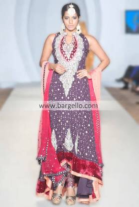Zainab Chottani Gorgeous Designer Churidar Long Kameez Suits with Embroidery in PFW Atlanta Georgia