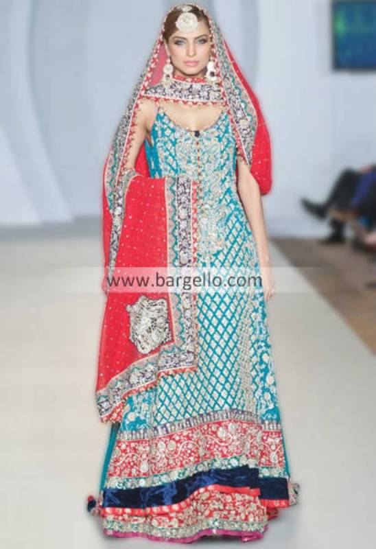 UK Designers AMTY Latest Evening Party Wear 2013 in Chiffon with Lavishing Embroidery Leeds City UK