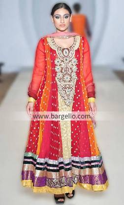 Deepak Perwani's Hot and Latest Anarkali Outfits For Evening Occasions at PFW London UK