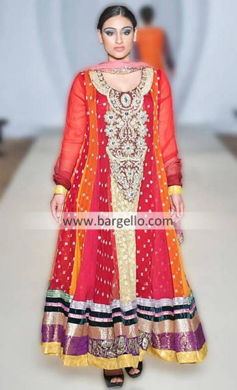 Deepak Perwani's Hot and Latest Anarkali Outfits For Evening Occasions at PFW London UK