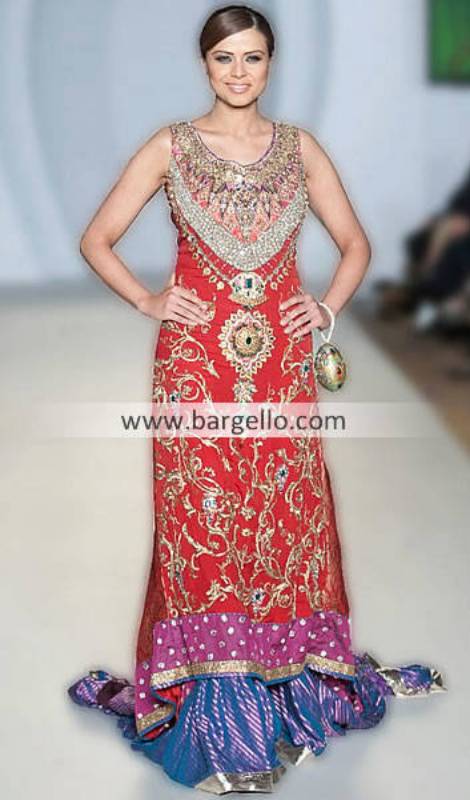 Renowned Designer Deepak Perwani Anarkali Outfits For Evening Occasions at PFW London UK