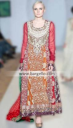 Renowned Designer Deepak Perwani Anarkali Outfits For Evening Occasions at PFW London UK