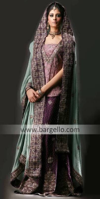 Latest Fashion of Lavender Purple Lehenga, Gharara, Sharara UK, USA, Australia