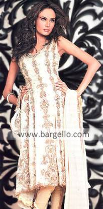 Cream Anarkalee Dress, Anarkali Dress in Cream colour