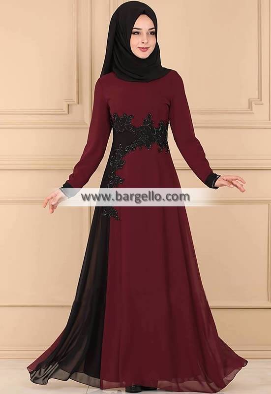 Burgundy Gypsophila Madison Heights Michigan MI US Designer Women Jilbab