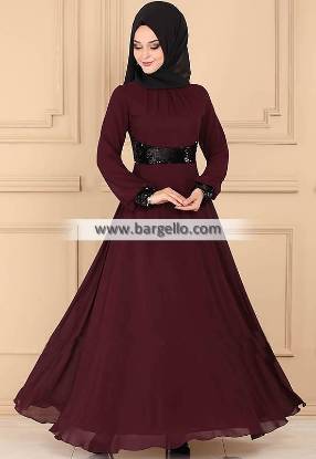 Dark Scarlet Rosemary lincolnwood Illinois IL USA Dazzling Jilbab Outfit