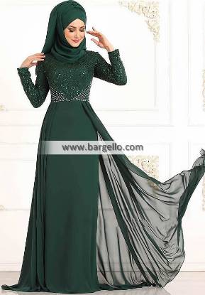 Dark Green Lilium Tampa Florida USA Classic Embroidered Jilbab