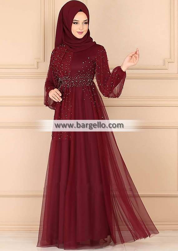 Burgundy Cherry Blossom Lasalle Quebec Canada Dazzling Jilbab Outfit