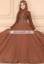 Brown Carnation Quebec City Canada Stylish Embroidered Jilbab