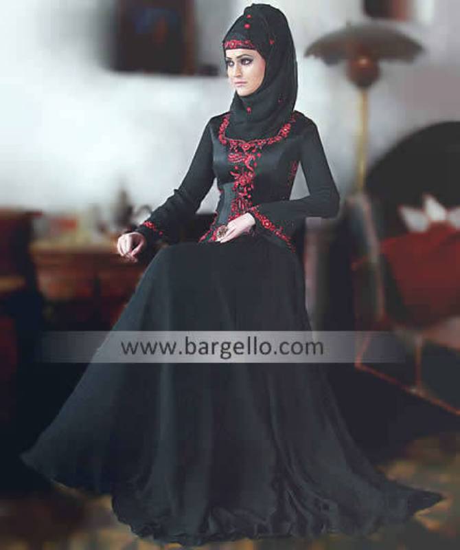 Jilbab Abaya UK, Black Jilbab UK, Latest Jilbabs Designs, Embroidered Jilbab, Islamic Fashion Abaya