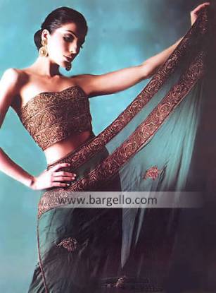 Wedding Saree Wedding Sari Party Sari Desi Clothes New York, USA