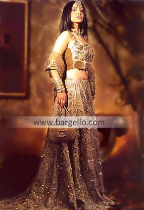 Copper Brown Bridal Lehenga Traditional Shalwar Kameez Designs Online