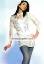 Off white crepe silk embroidered summer holidays top