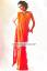 Orange Hand Embellished Sari and Blouse Crinkle Chiffon