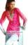 Hot pink tie n dye stripes Shalwar Kameez & Veil