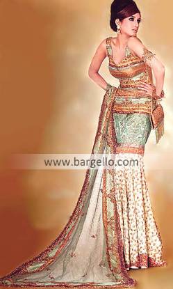 Designer Mermaid Indian Pakistani Wedding Dress