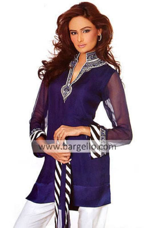 Pakistani Embroidered Kurti / Kaftan, Designer Party Wear