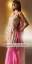 Taupe and Pink Glittering Sequined Hand Made Dress