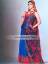 Medium blue haute couture designer wedding gown and veil