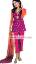 Cropped Pants Party Dress, Embroidered Shalwar Kameez