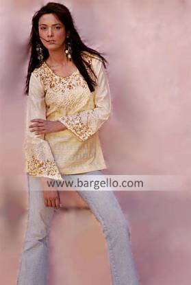 Pure Silk Kurti, Pakistani Designer Kurti, Embroidered