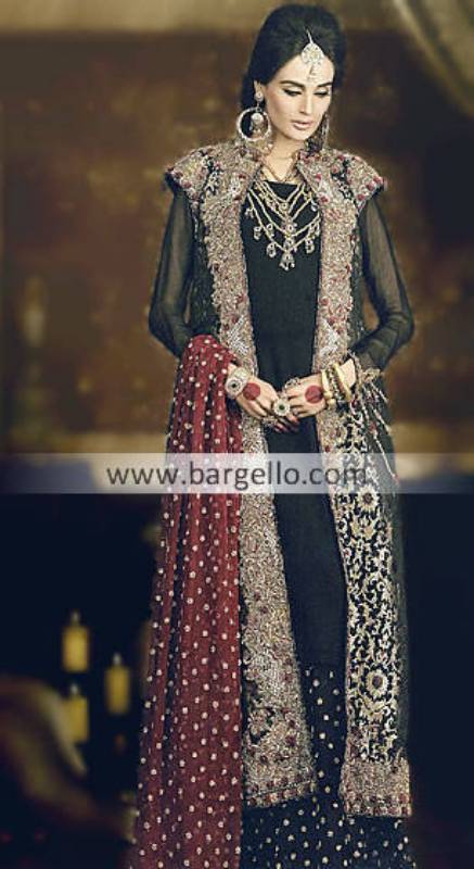 pakistani long dresses party wear