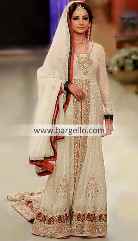 Pakistani Indian White Heavy Dresses Manchester UK, Off White Party Evening Dresses South London UK