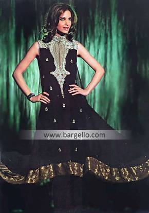 Bridal Couture Week Anarkali Dresses Floral Park Elmont, Lahore Fashion Week Anarkali Outfits NJ USA