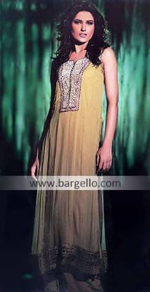 Pakistani Designer Boutique 2012 Oklahoma, Crinkle Chiffon Long Shirt Dress Diamond Bar